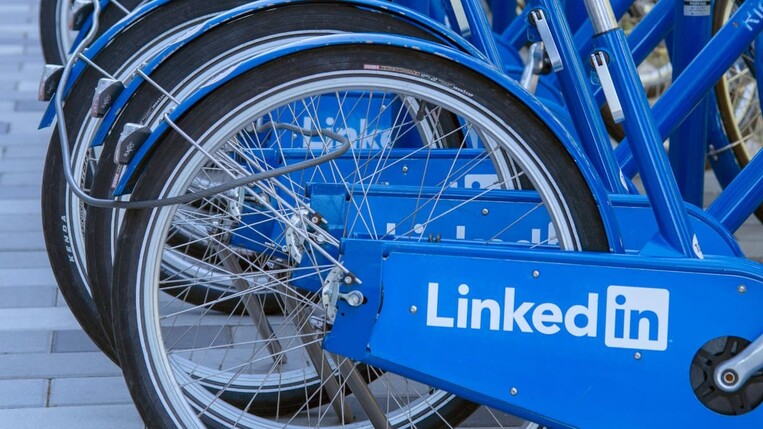 bicycle with social media logo